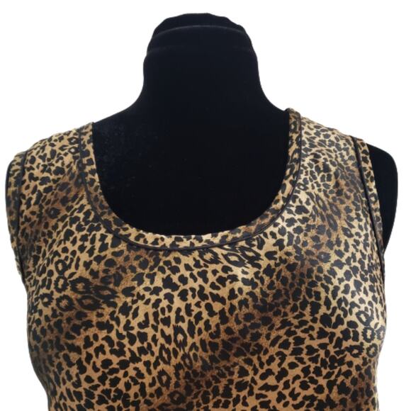Cheetah Print Sleeveless Tank Top Blouse Plus Size 26/28W - Picture 8 of 12